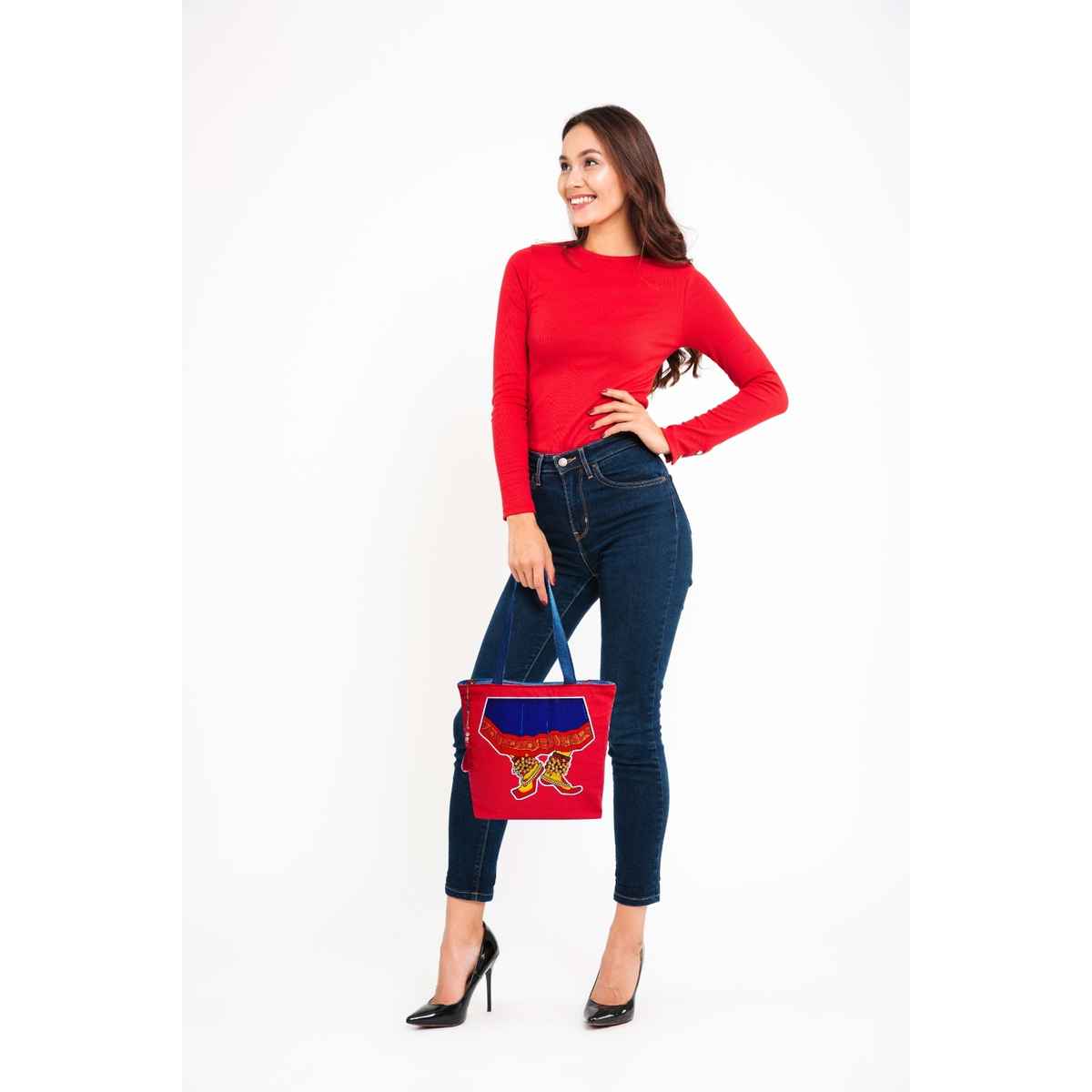 Dance Bag Red With Ghungroo