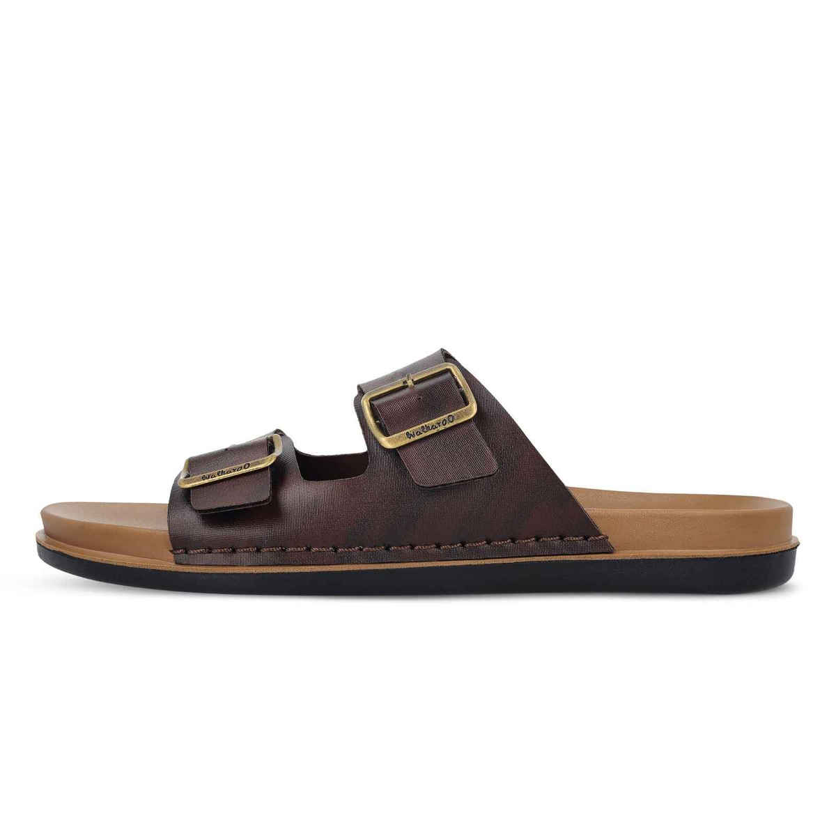 Walkaroo Men's Daily Wear Comfort Sandals - WE1337 Brown UK9