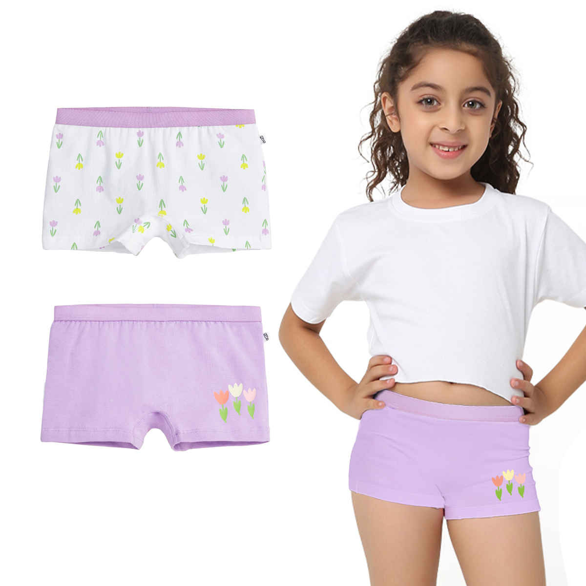 Plan B Girls Cotton Boyshorts | Stretchable, Snug-Fit | Tulip - 14-16 Yrs