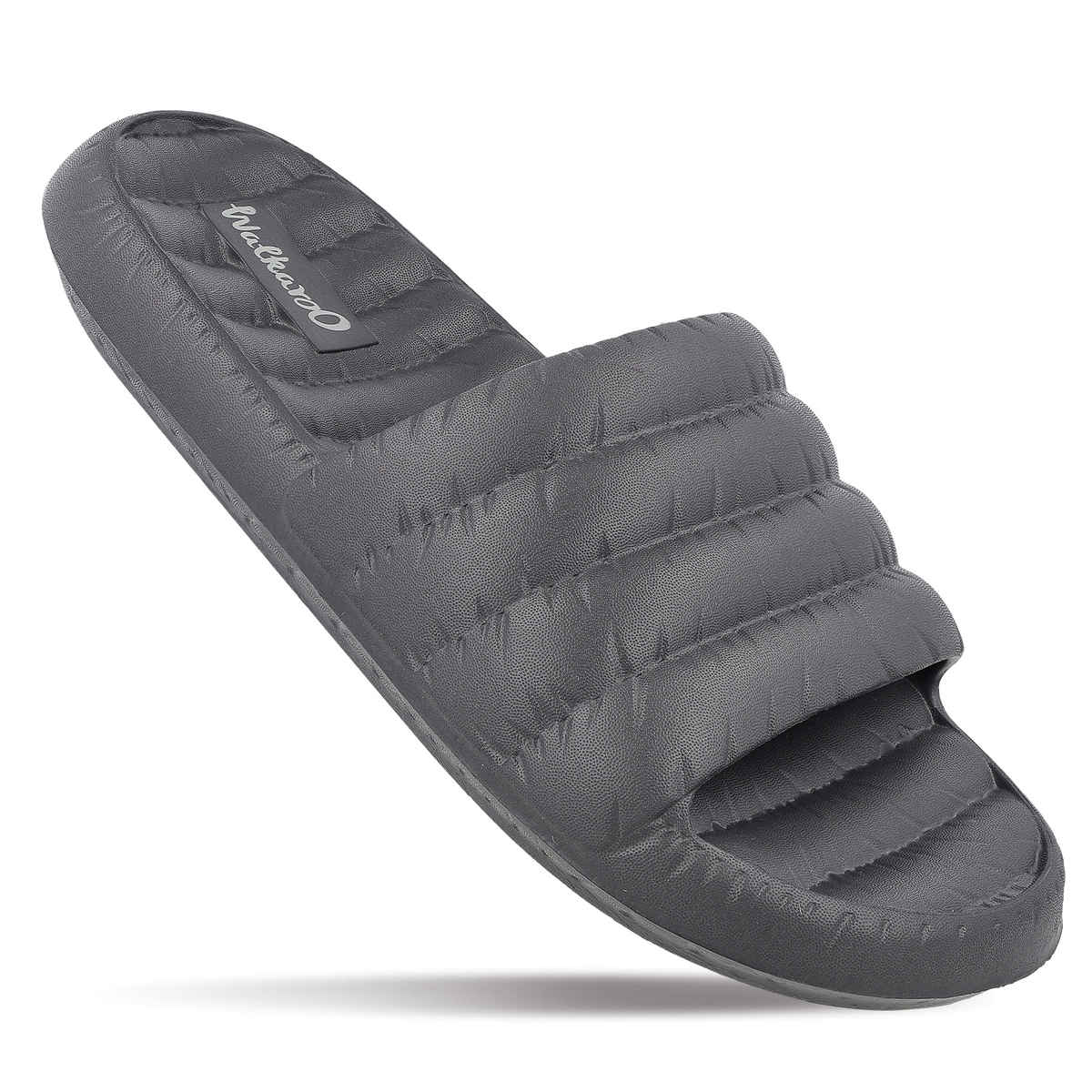 Walkaroo Men's Flip Flop Sliders | WC8770 Dark Grey | UK 8