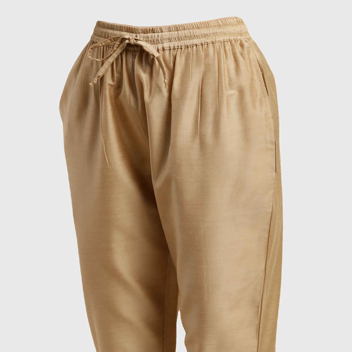 Rangita Women s Beige Solid Ankle Length Pencil Pant | S