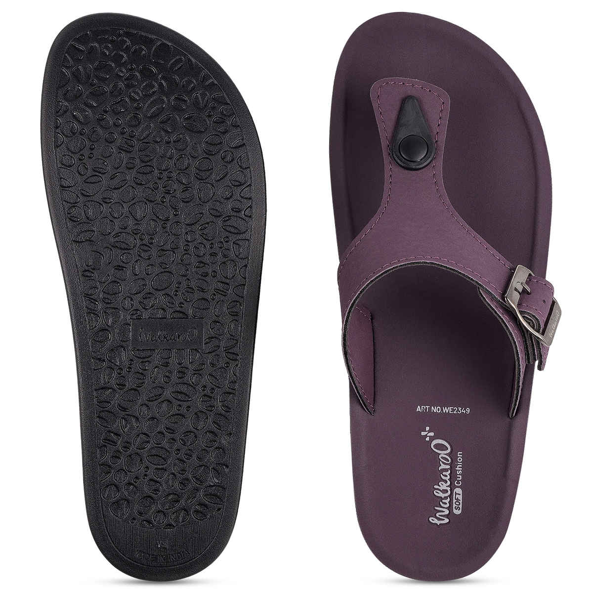 Walkaroo Women's Daily Wear Sandals - WE2349 Purple UK5