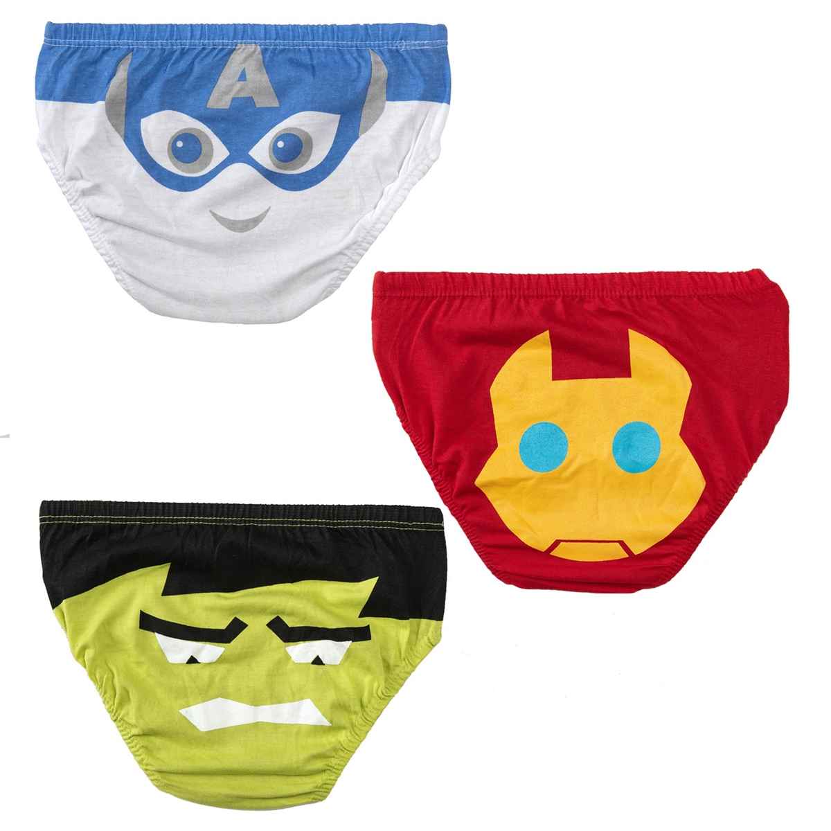 PlanB Marvelous 3 - Pack Boy Underwear Red Lime, White - 10-12 Yrs Briefs