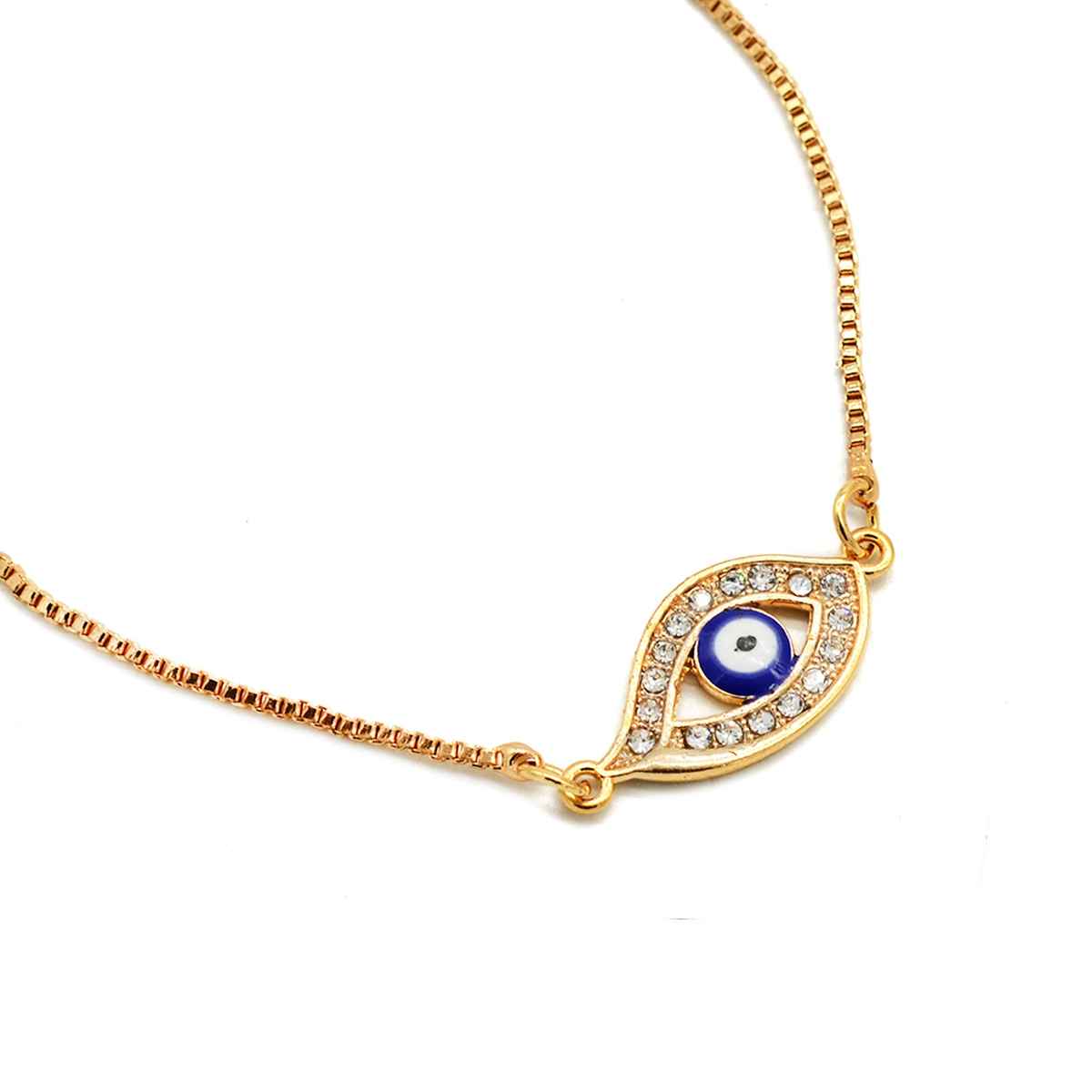 Joker & Witch Panon Evil Eye Gold Bracelet