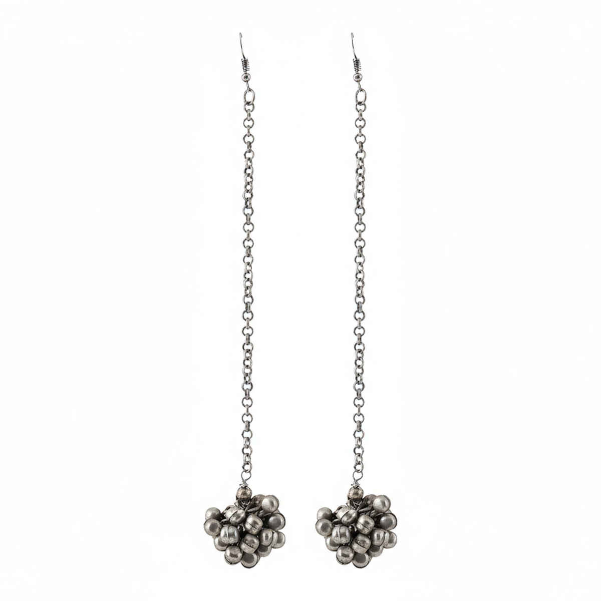 Teejh Teejh Aamna Ghungroo Silver Oxidised Earring