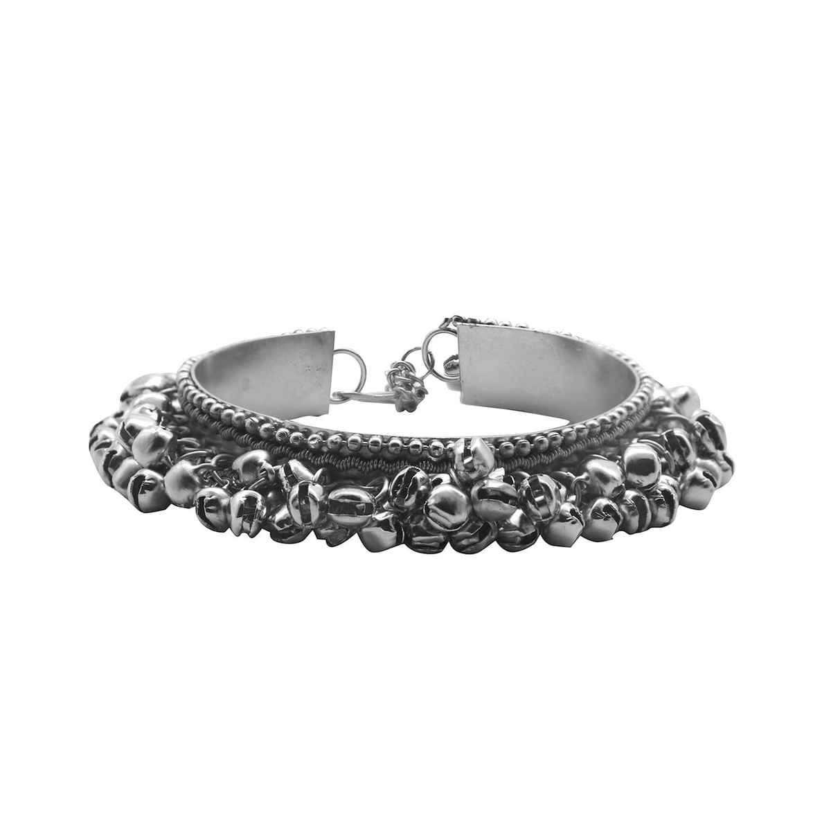 Teejh Teejh Anusha Silver Oxidized Ghungroo Bangle