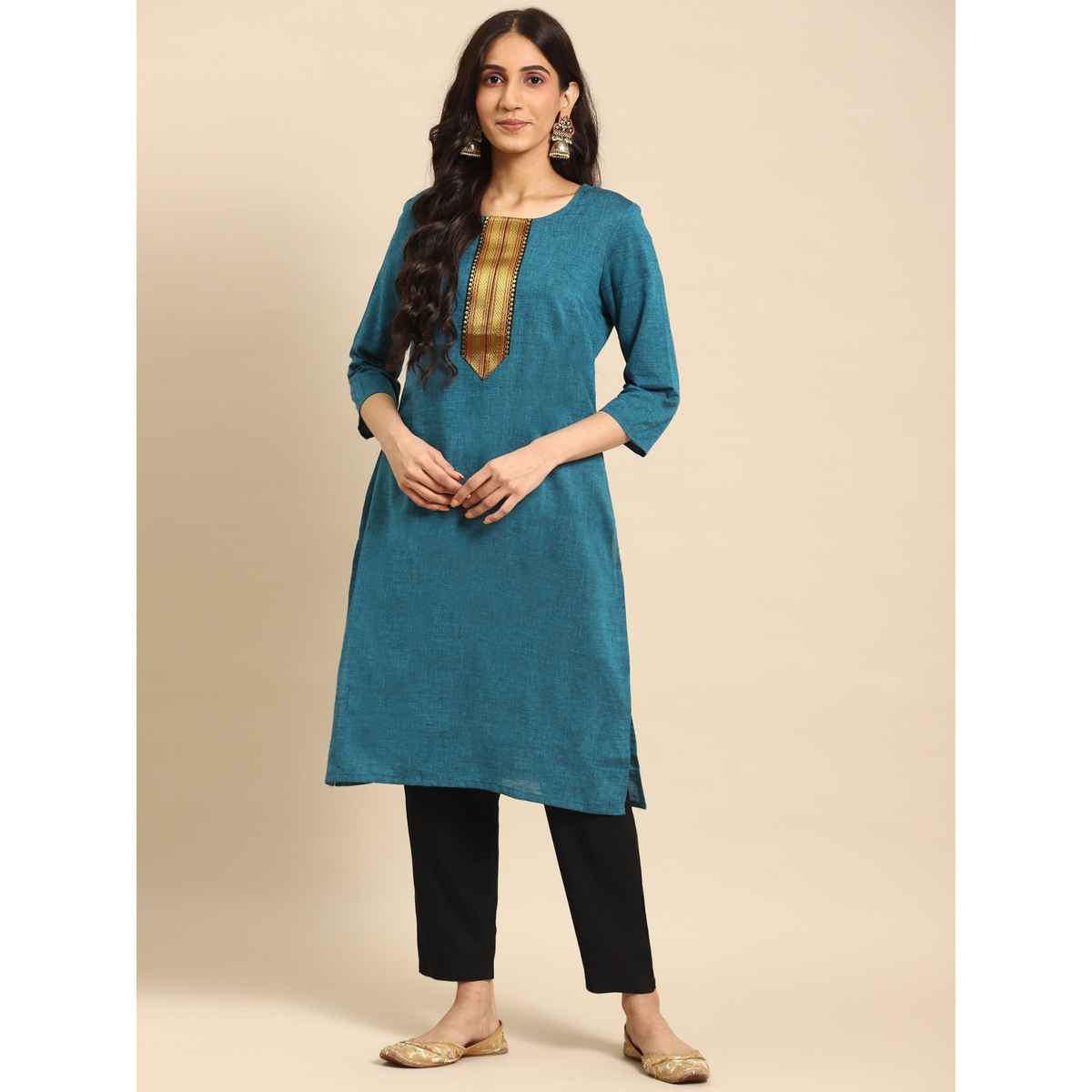 Rangita Women Ankle Length Straight Pant - Solid | Rayon | Black | L