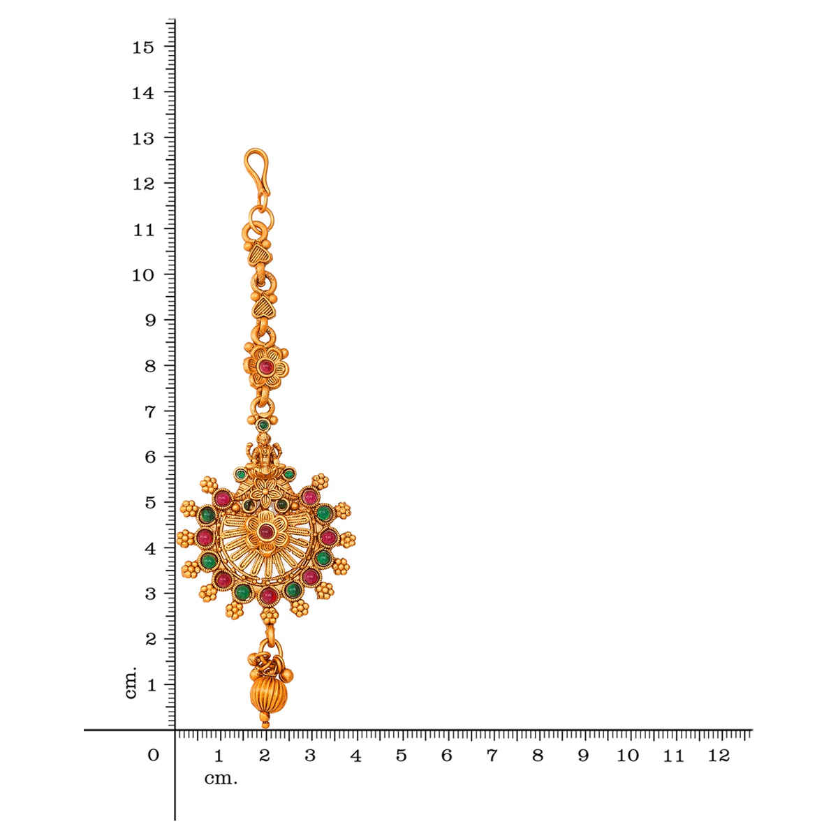 Aadita Traditional Maang Tikka- Gold Plated Kundan & Pearl Headpiece for Bridal & Ethnic Wear