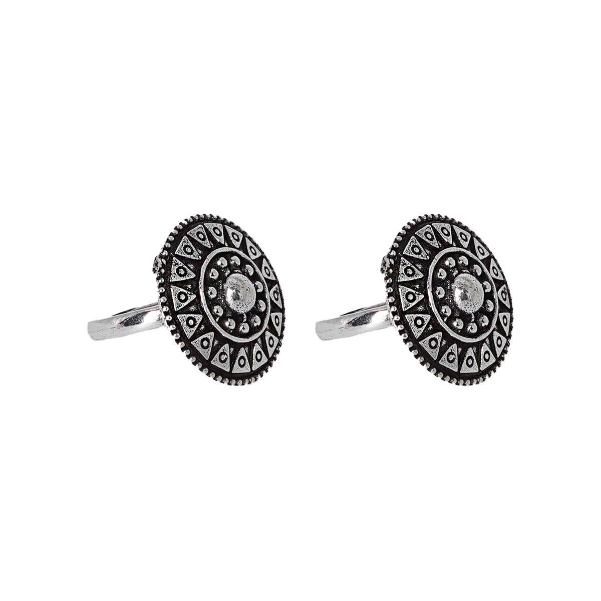 Teejh Teejh Tashika Silver Oxidised Toe Rings