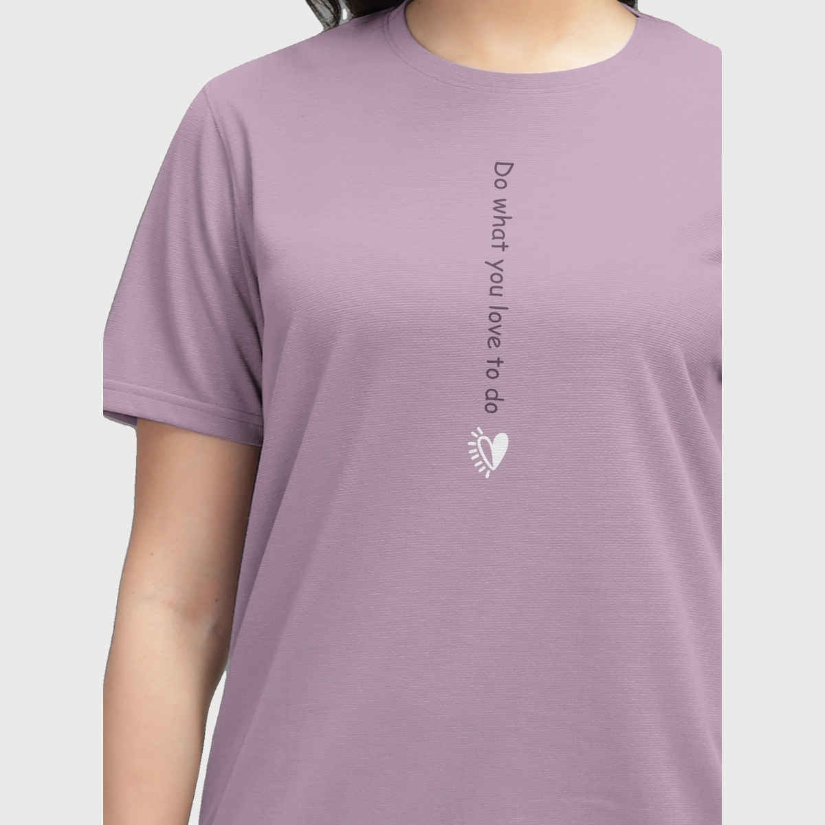 Hellcat Women's Trendy Printed - Solid T-shirt with Pants Lounge Wear - Coords | Purple - M