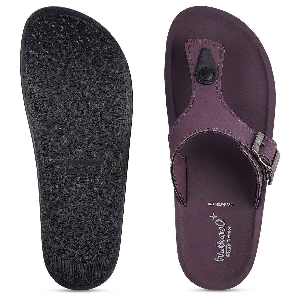 Walkaroo Women's Daily Wear Sandals - WE2349 Purple UK8