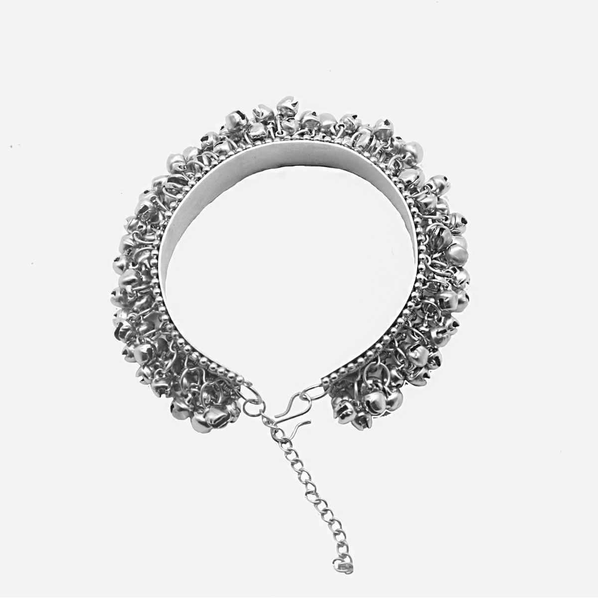 Teejh Teejh Anusha Silver Oxidized Ghungroo Bangle