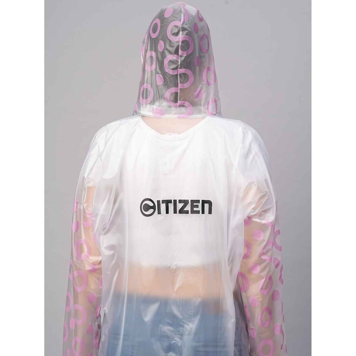 Citizen Ladies Pvc Printed Long Coat - Fixed Size