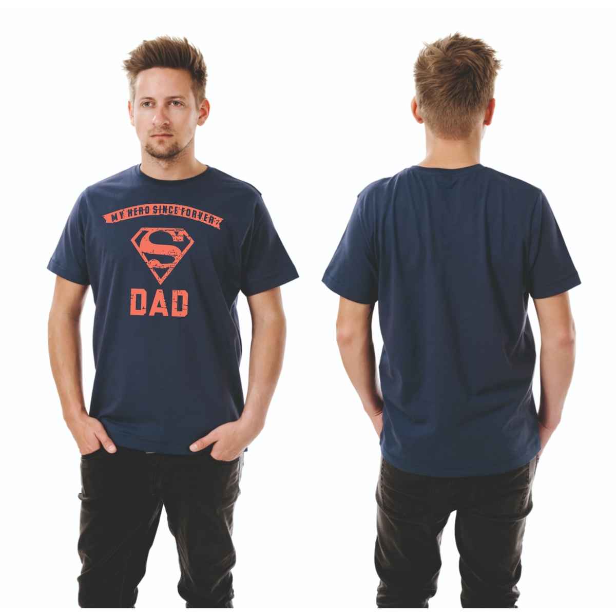 Gcyx Men's Super Dad Printed T-shirt | Navy - L