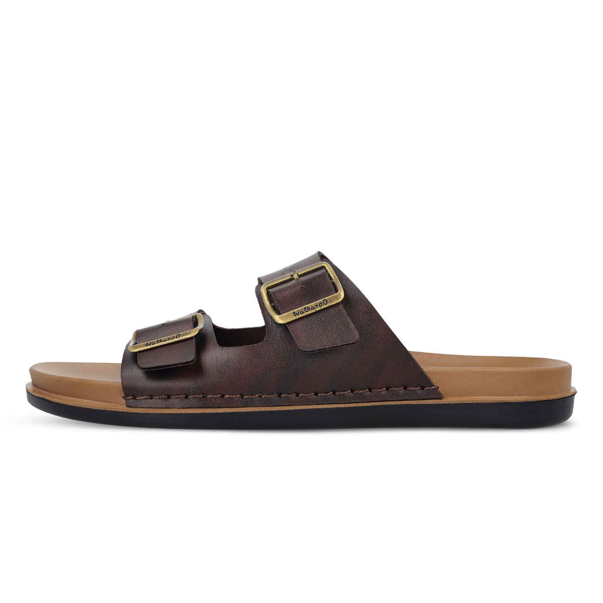 Walkaroo Men's Daily Wear Comfort Sandals - WE1337 Brown UK10
