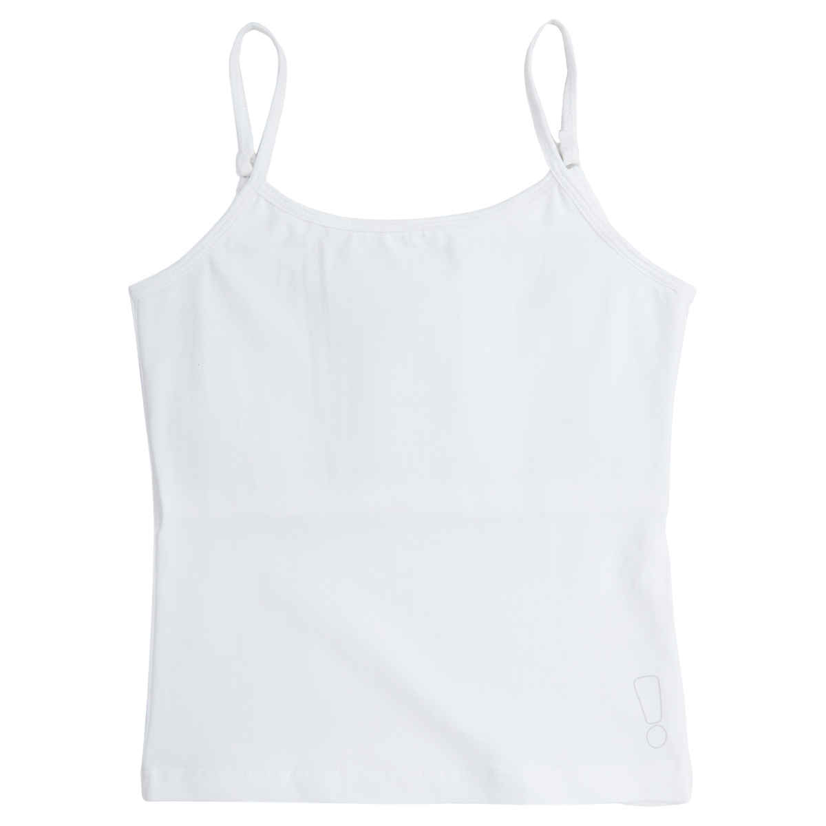 Plan B Girls Cotton Padded Camisole | Built-in Light Padding | White - 8-10 Yrs