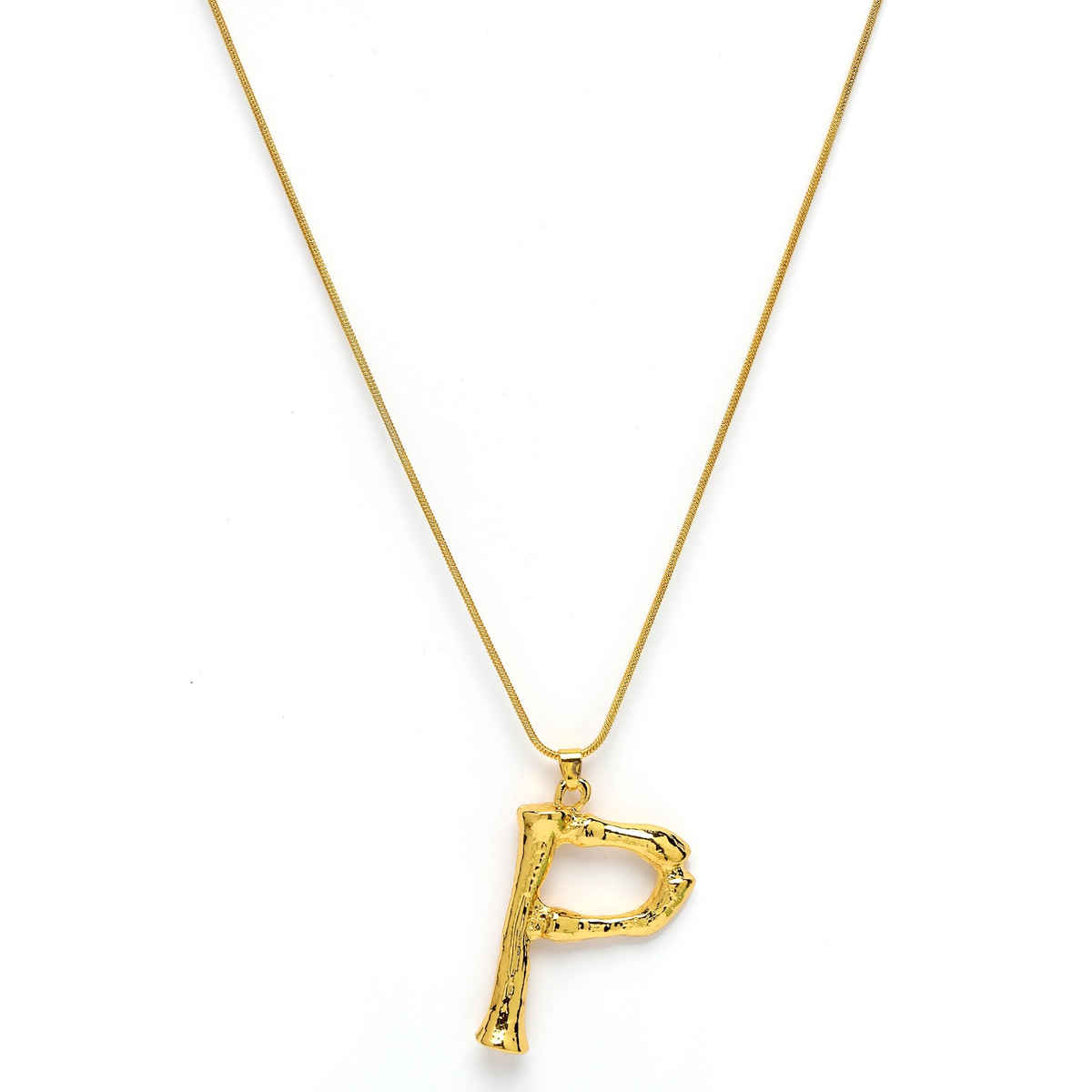 Scintillare By Sukkhi Gold Plated Alphabet P Letter Initials Locket Pendant Alphabet Pendant