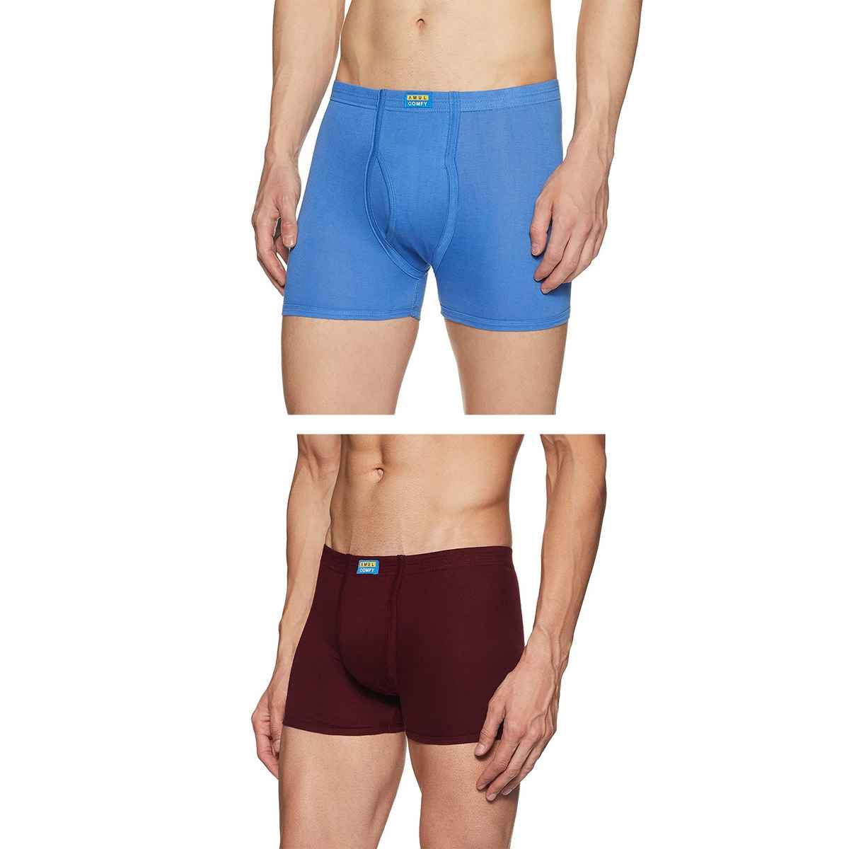 Amul Comfy Men's Solid Trunk | Multicolor - 90