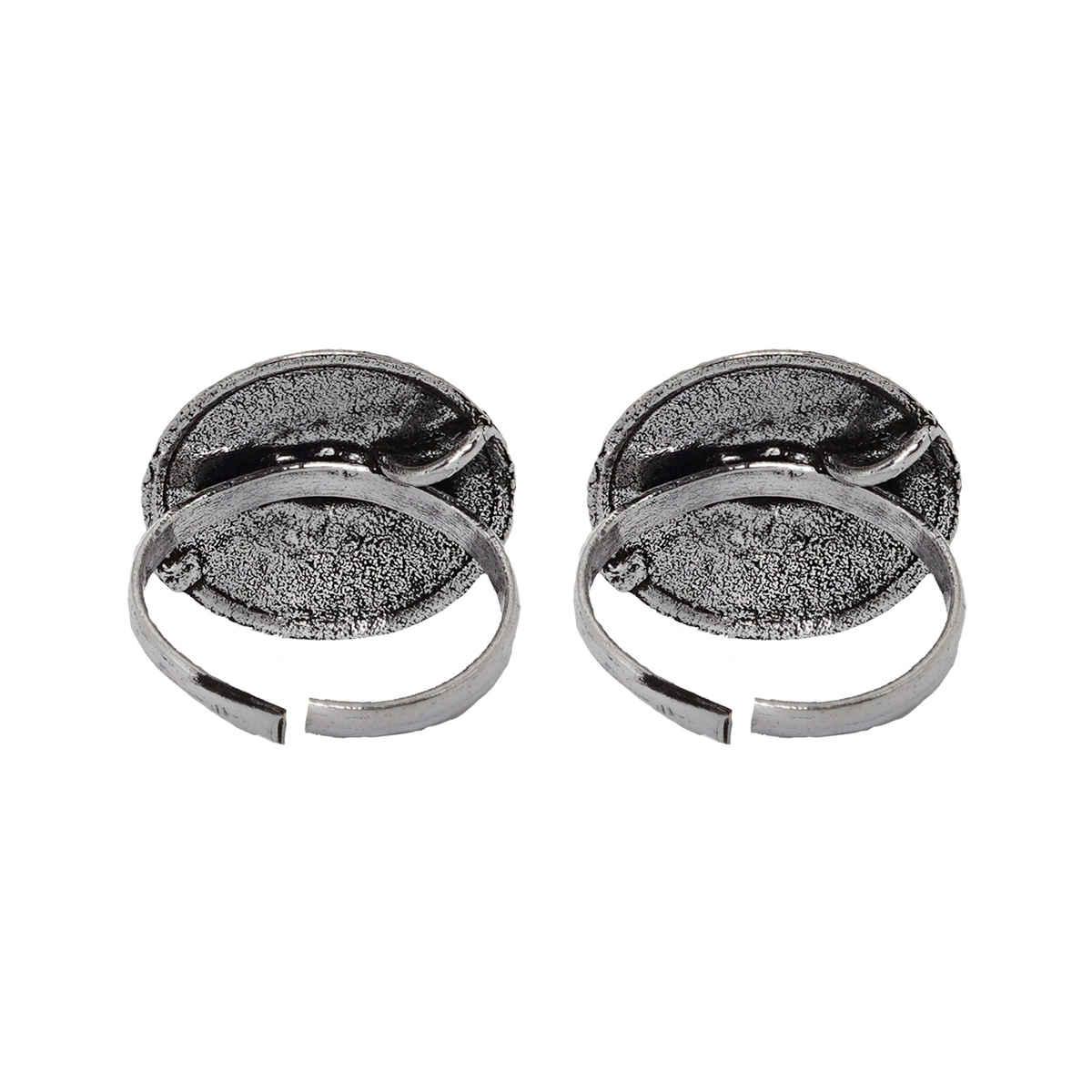 Teejh Teejh Tashika Silver Oxidised Toe Rings