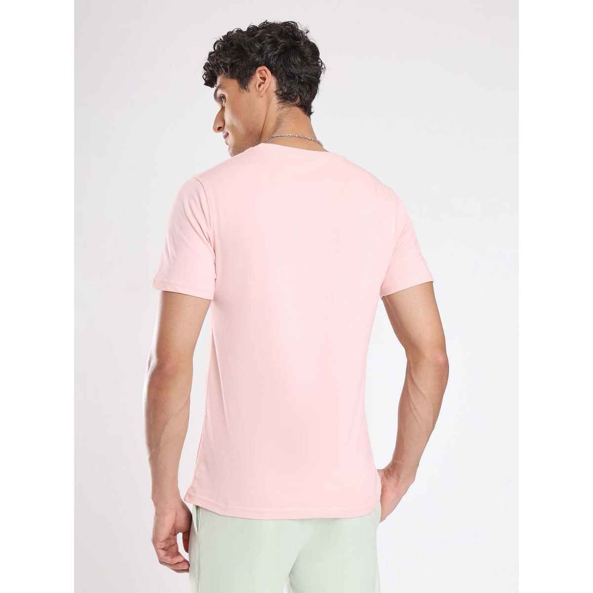 Nobero Men's Plain Classic Fit T-shirt | Blush - XL