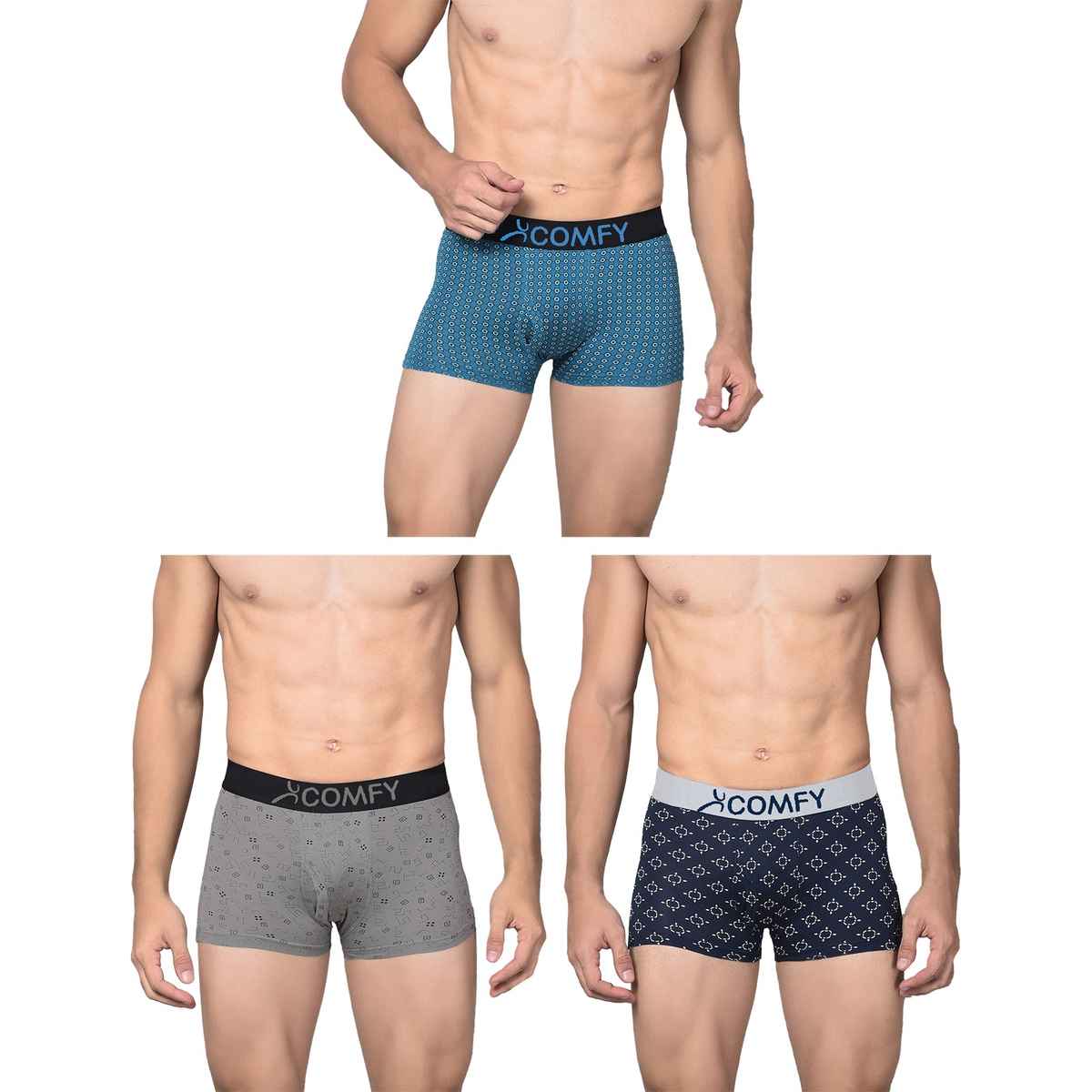 Amul Comfy Men's Printed Trunk | Multicolor - 100