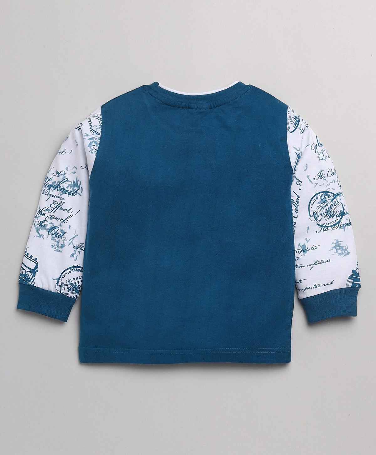 Mars Infiniti Infant 2 Full Sleeve Tshirts & 2 Full Pants | Navy | 6 - 12 Months