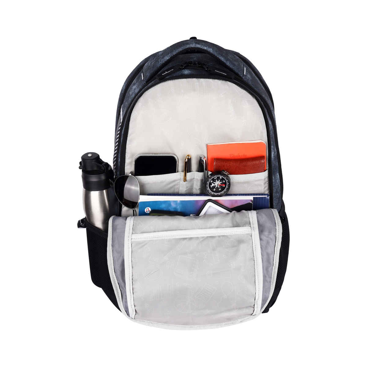 Gear Unisex Polyester 34 L Backpack | Grey Black - 15.4 Inches