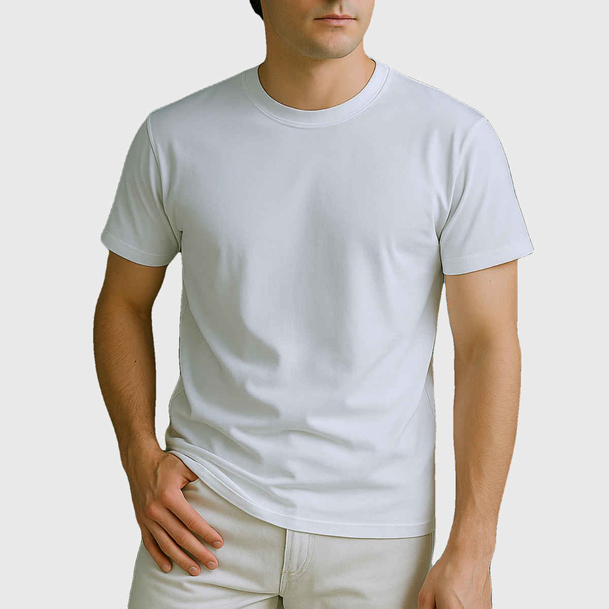 EQL Unisex Select Cotton Lycra T-Shirt | White - S