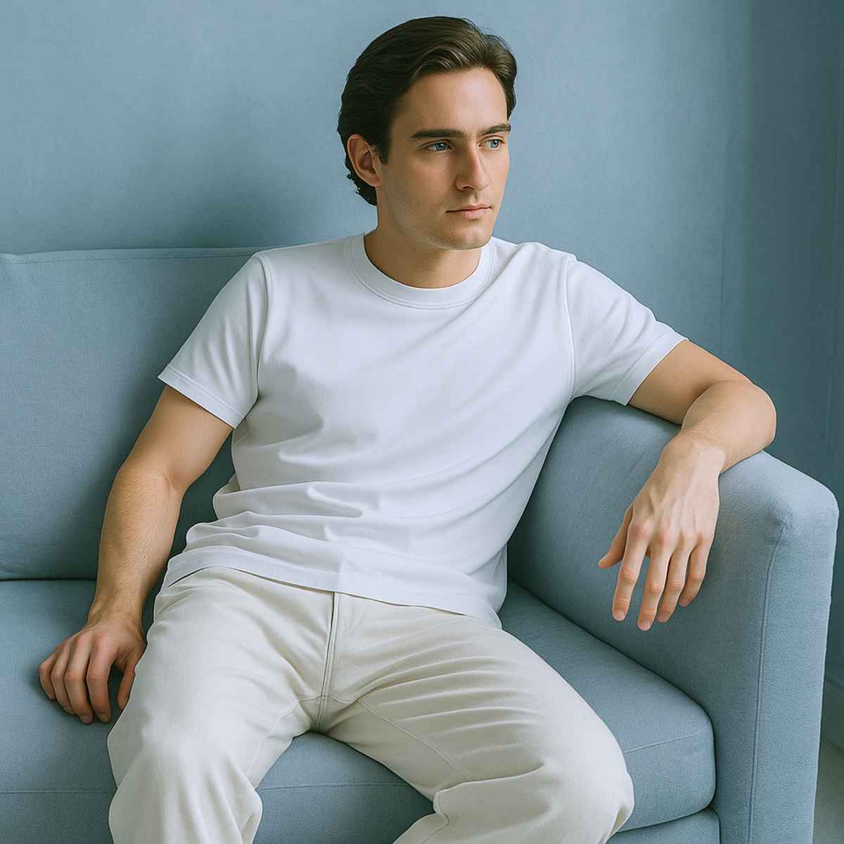 EQL Unisex Select Cotton Lycra T-Shirt | White - S