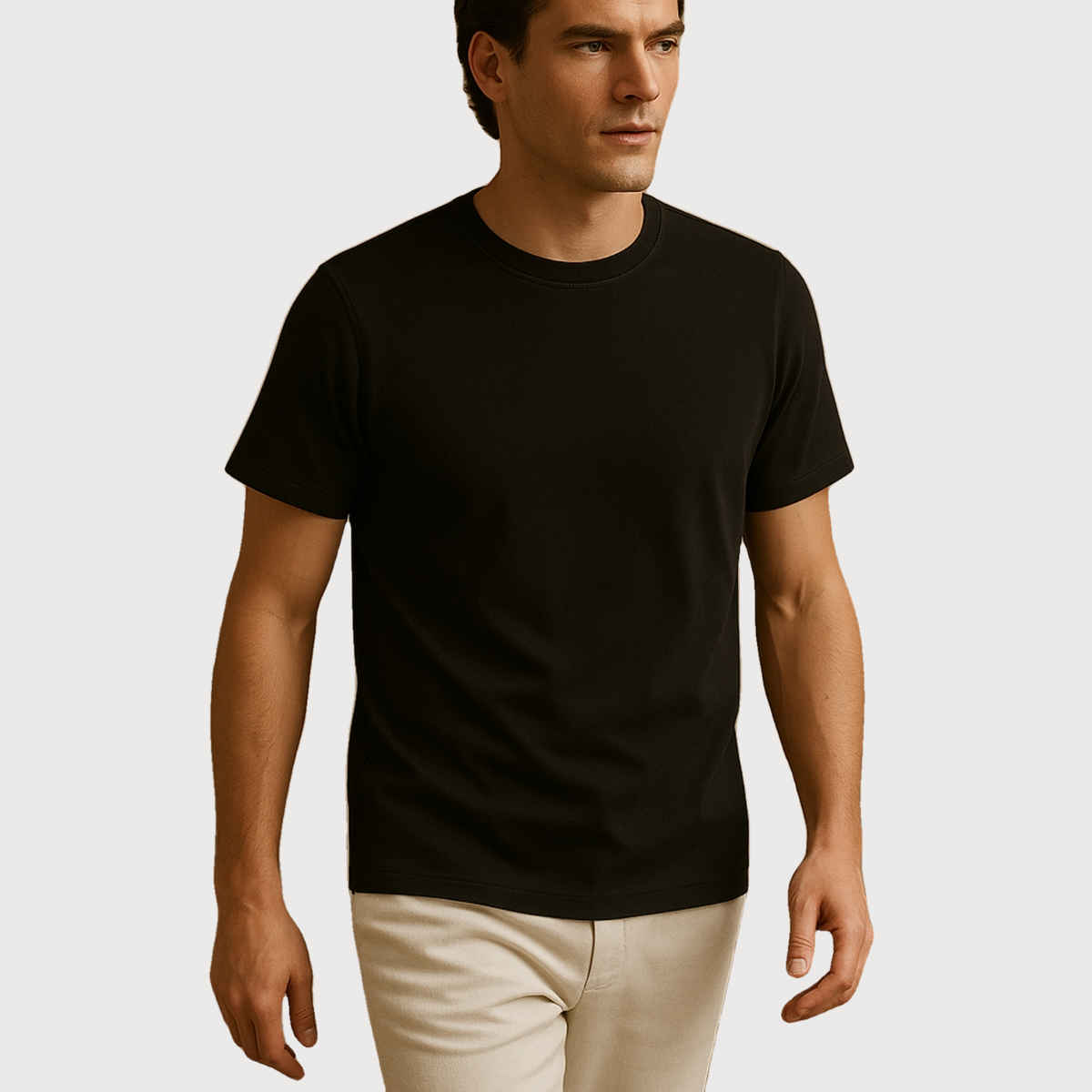 EQL Unisex Select Cotton Lycra T-Shirt | Black - S