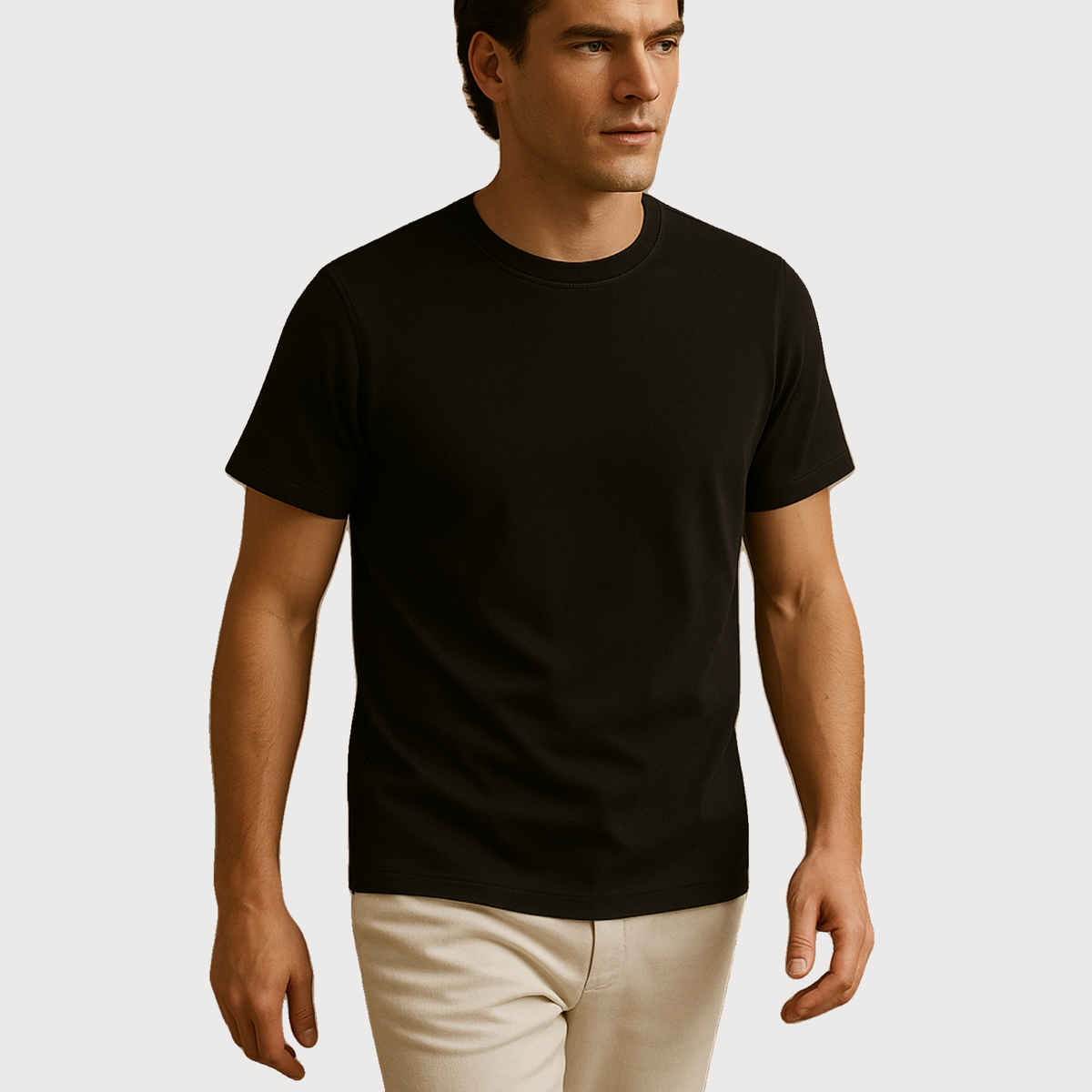 EQL Unisex Select Cotton Lycra T-Shirt | Black - XL