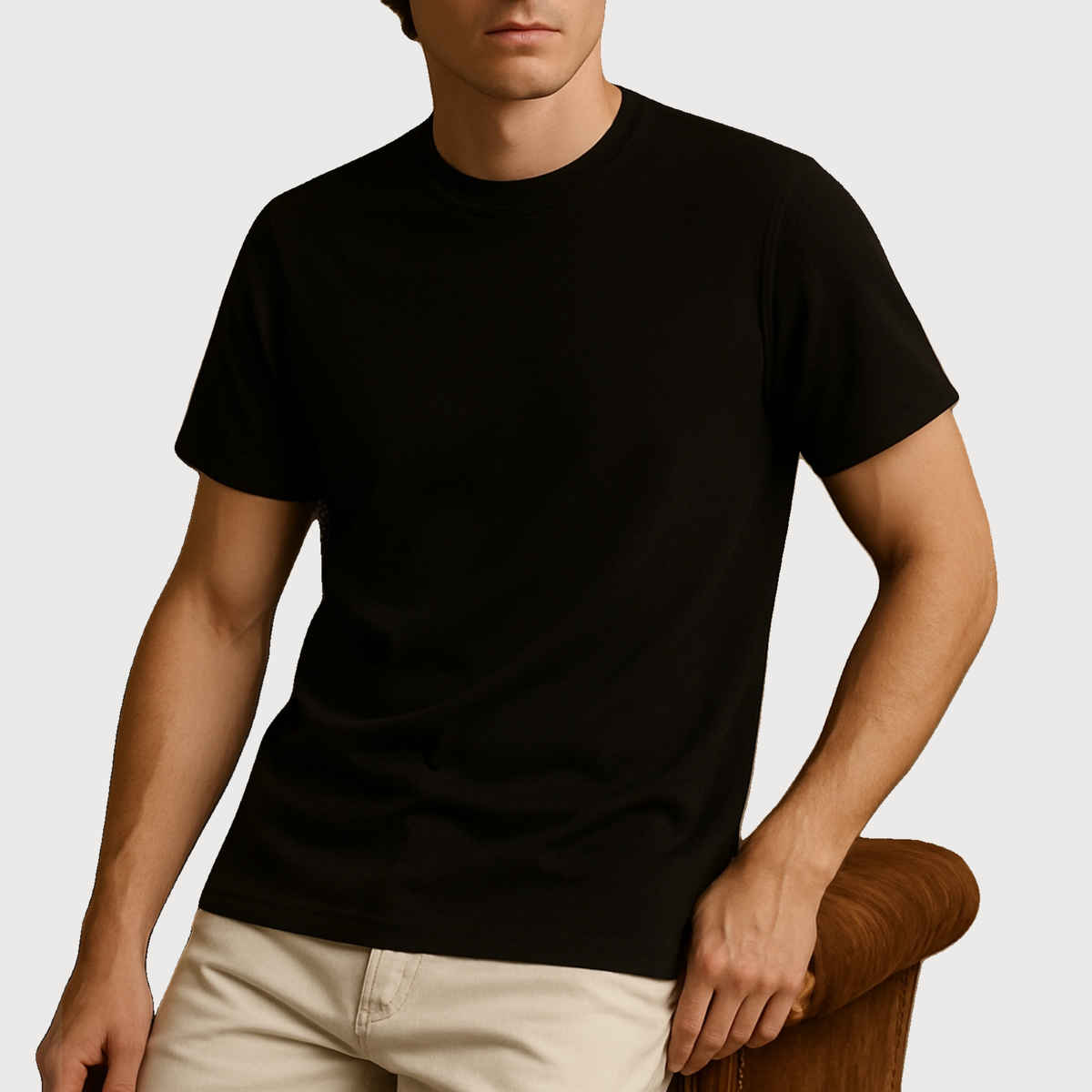 EQL Unisex Select Cotton Lycra T-Shirt | Black - S