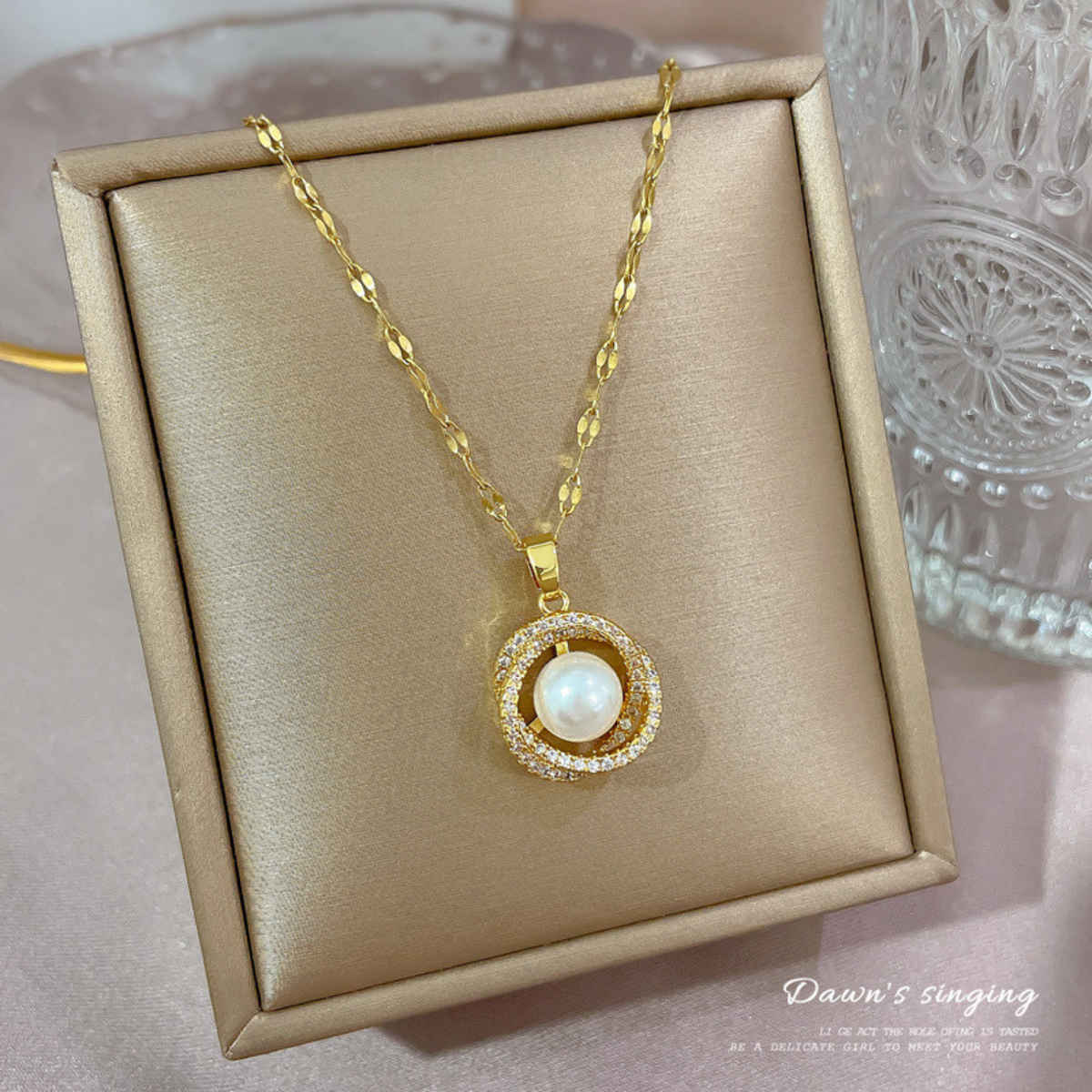 Beautynx Celestial Pearl Galaxy Necklace | Gold | BNX-NK-0020