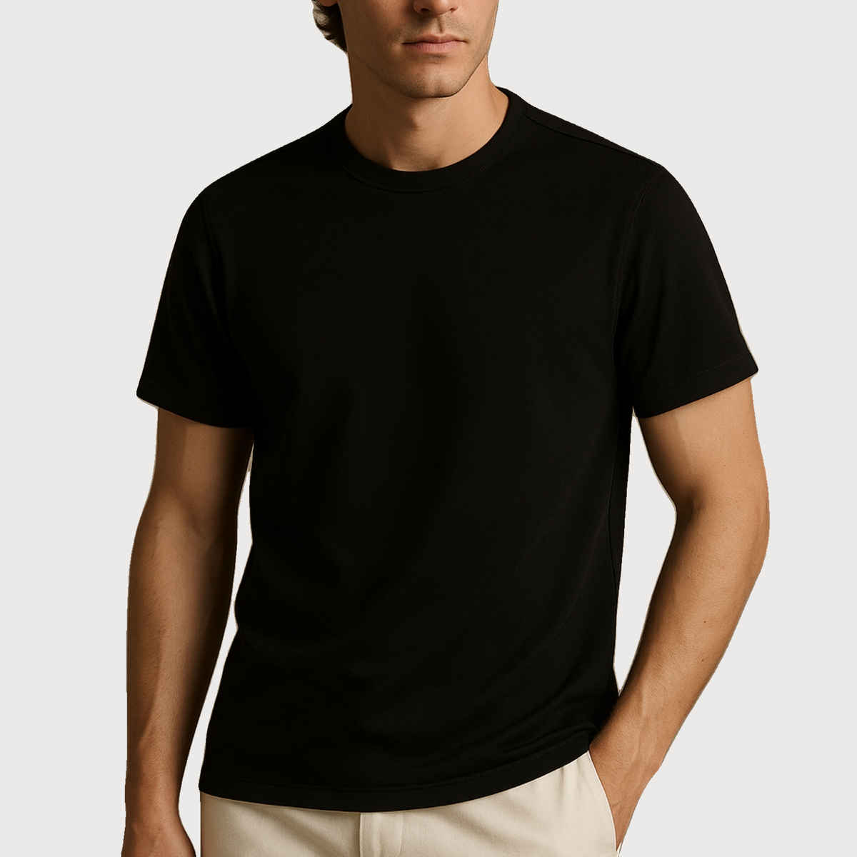 EQL Unisex Select Cotton Lycra T-Shirt | Black - XL