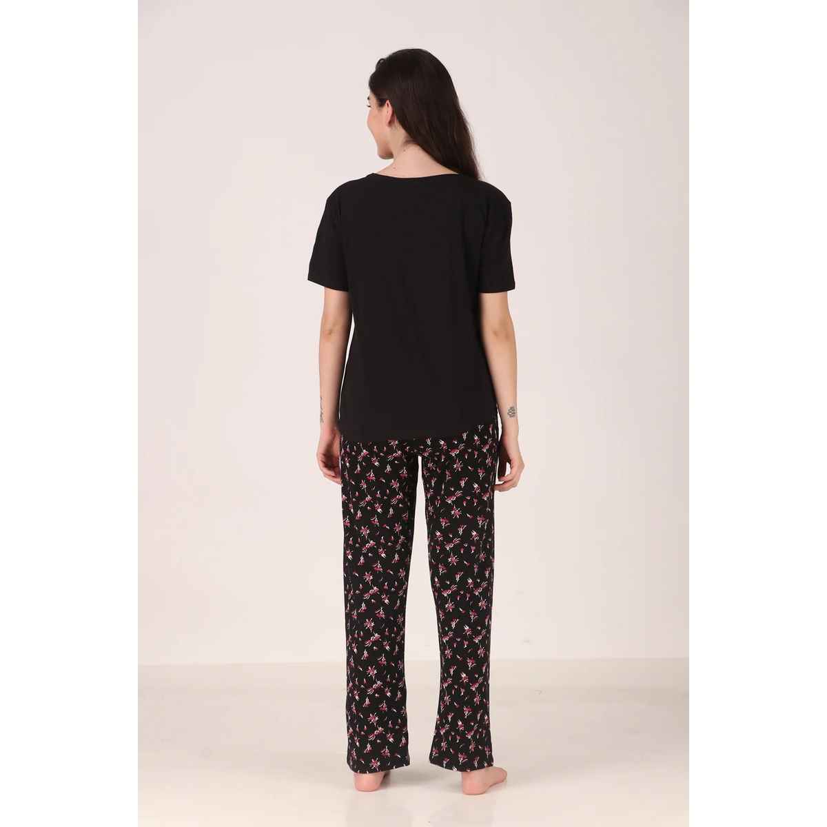 Masha Women's Flower Pink Cotton Pajamas | Set | M