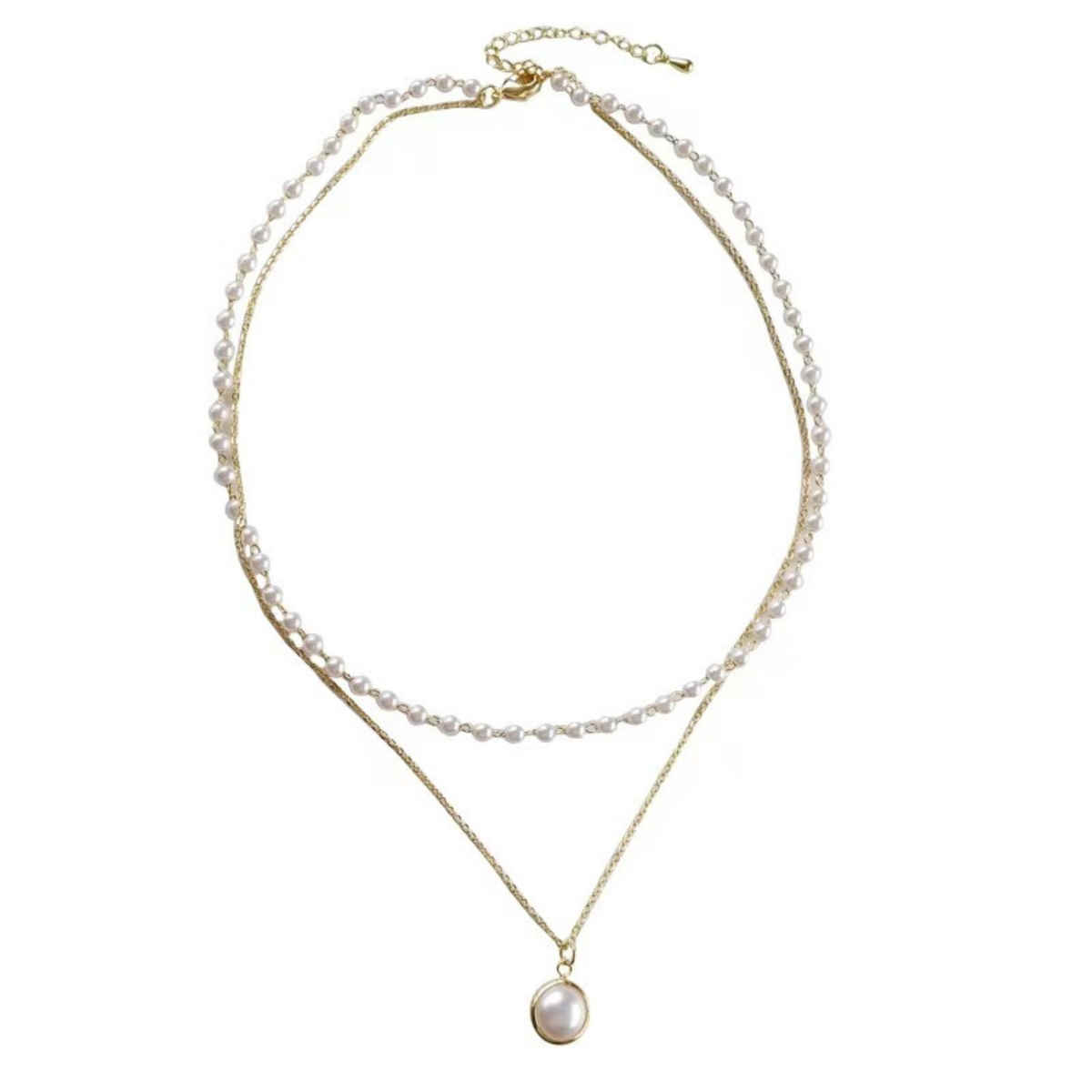 Beautynx Pearl Harmony Layered Necklace | Gold | BNX-NK-0012