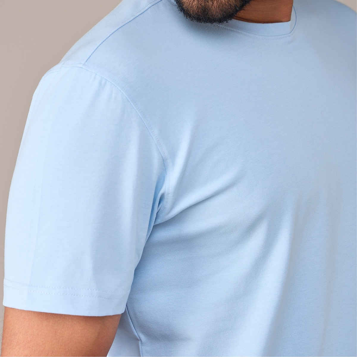EQL Unisex Select Cotton Lycra T-Shirt | Light Blue - M