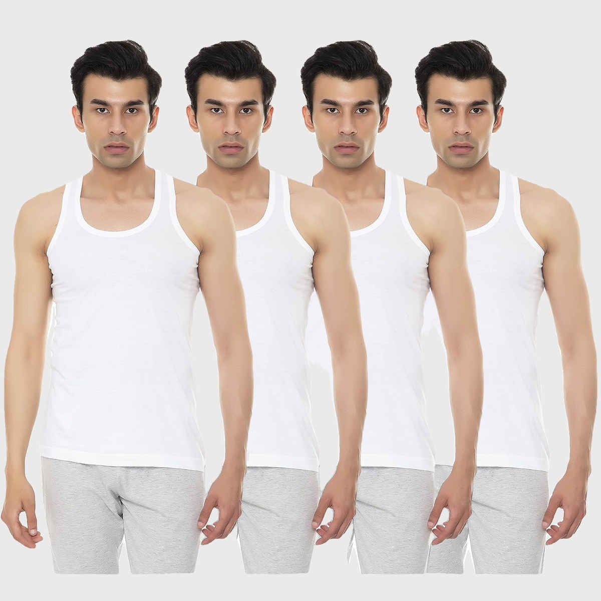 Amul Comfy Men's Vest | White - 85