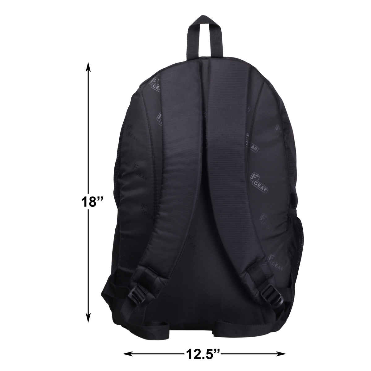 F Gear Unisex Solid Polyester 26 L Backpack | Black and Blue - 18 Inches