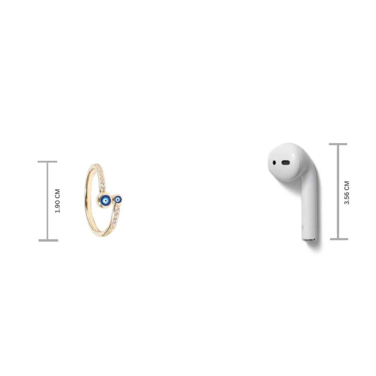 SALTY Amor Evil Eye Ring for Women and Girls| Anti-Tarnish | Blue