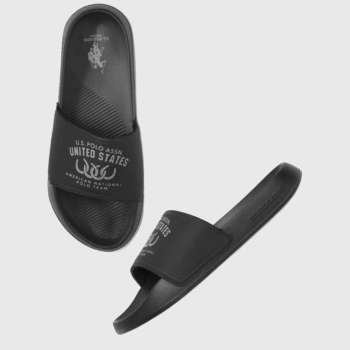 U.S. Polo Assn. Men's | Men Toni Sliders | Black | UK 10