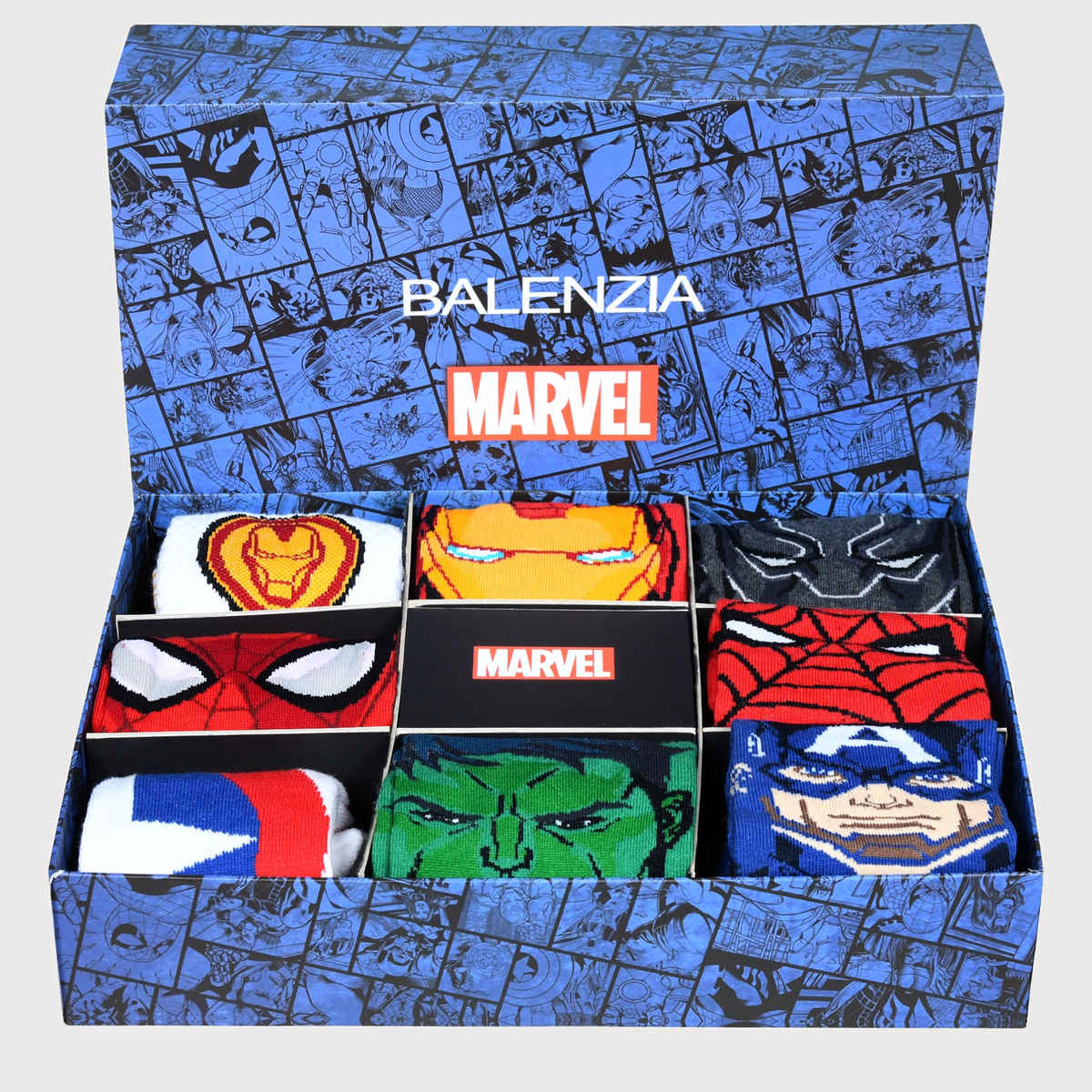 Balenzia Men's Patterned 78% Cotton, 20% Nylon, and 2% Elasthane Men's Socks | Multicolour