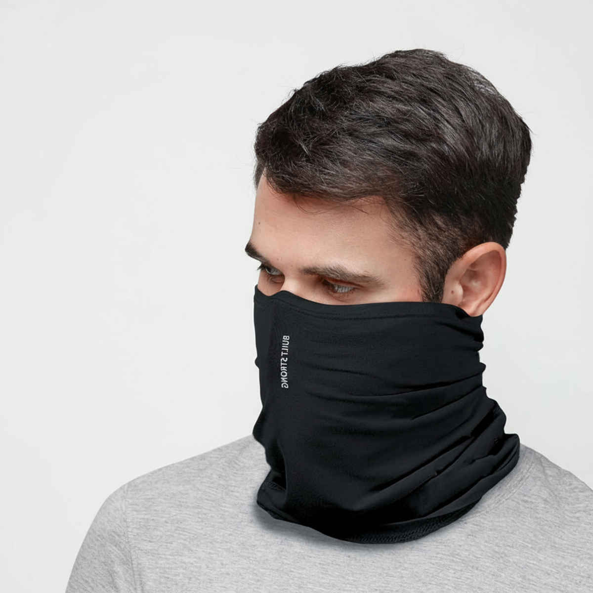 Xtrim Bamboo Bandana Face Mask for Dust & UV Protection, Comfort Fit, Breathable, Odour-Free | Black