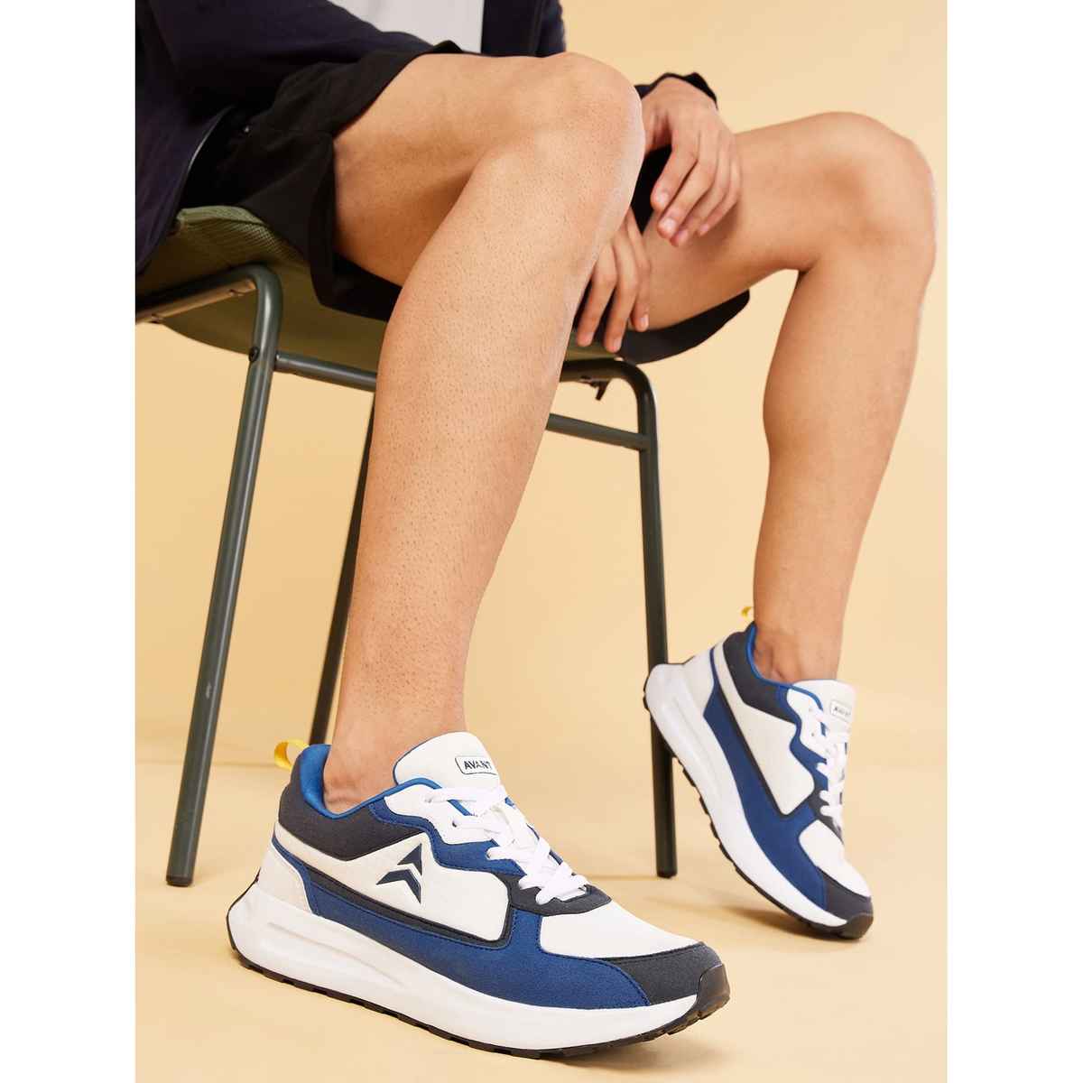 Avant Men's Waffle Max Sneaker Shoes-Blue/White UK6