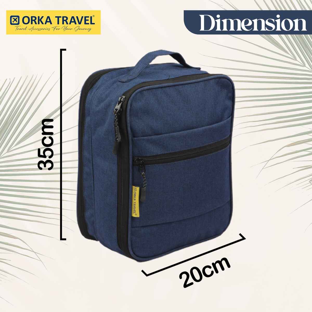 ORKA Unisex Solid 300F 6 L Travel Pouch | Blue - Free Size