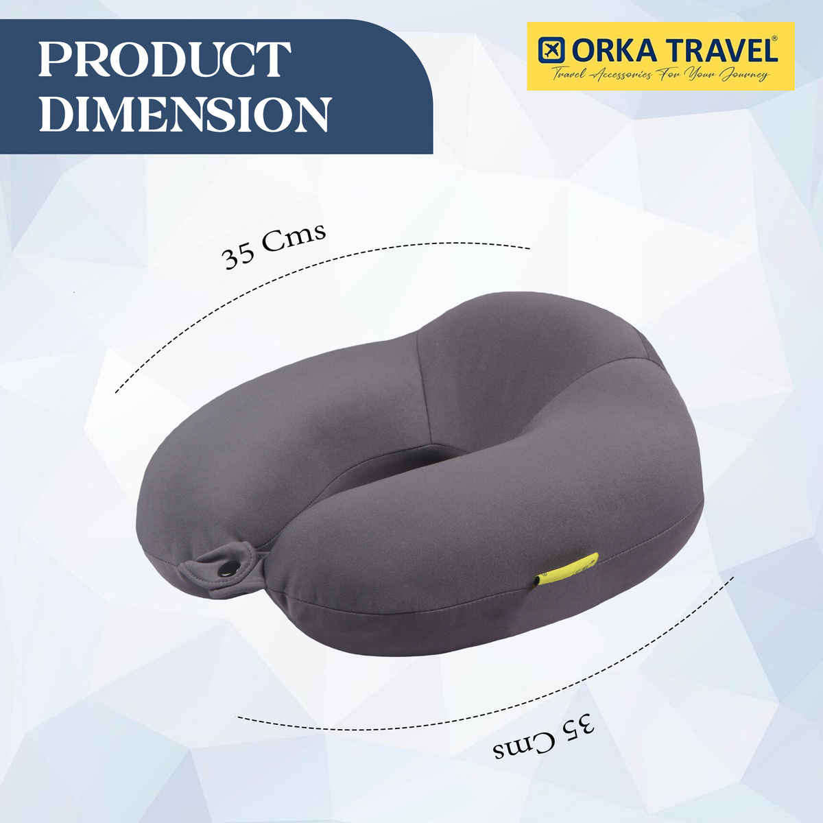 ORKA Unisex Solid Supersoft Neck Pillow | Grey - One Size