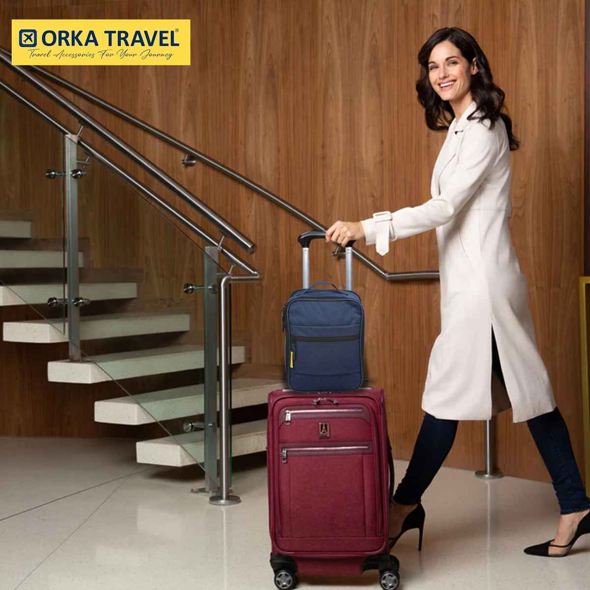 ORKA Unisex Solid 300F 6 L Travel Pouch | Blue - Free Size