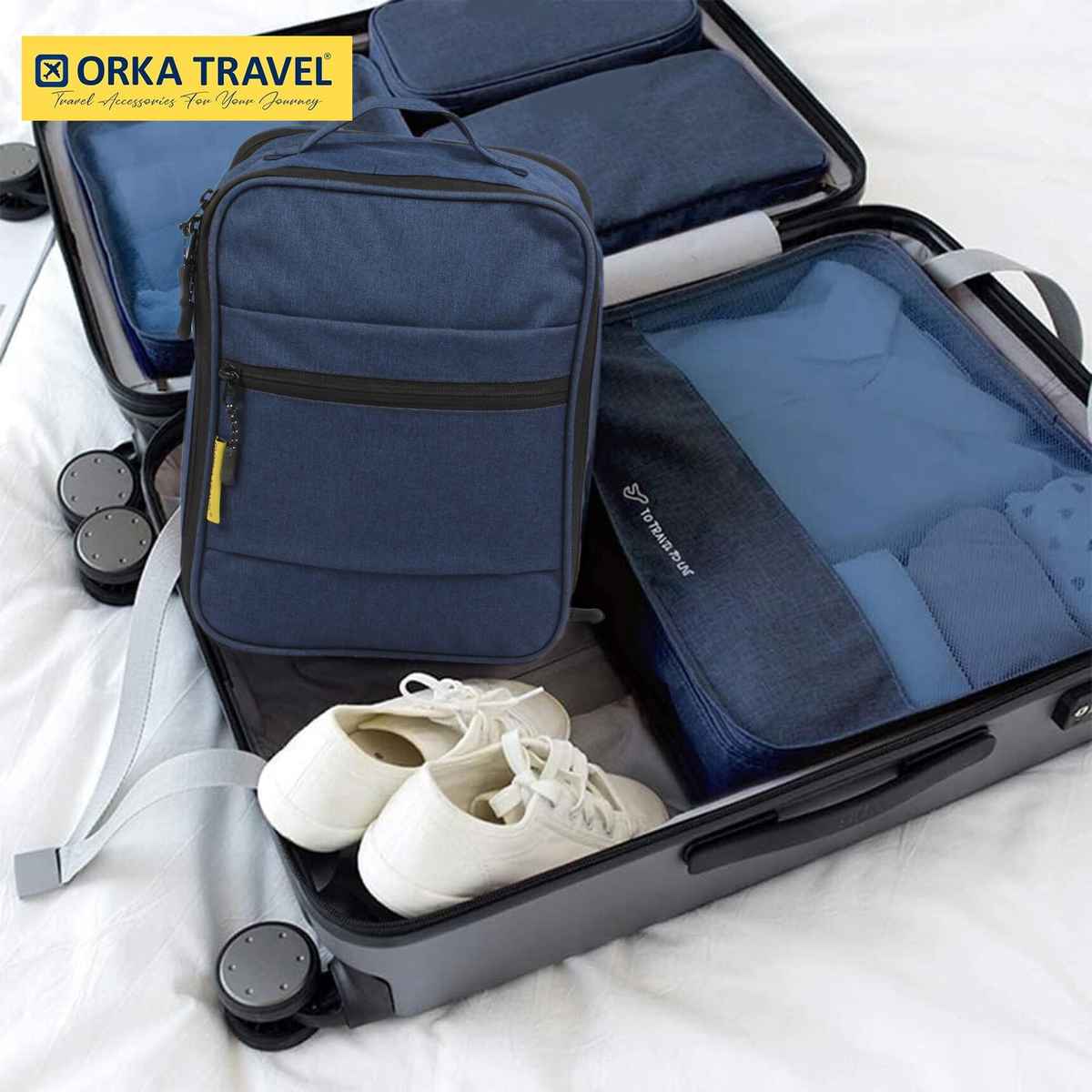 ORKA Unisex Solid 300F 6 L Travel Pouch | Blue - Free Size