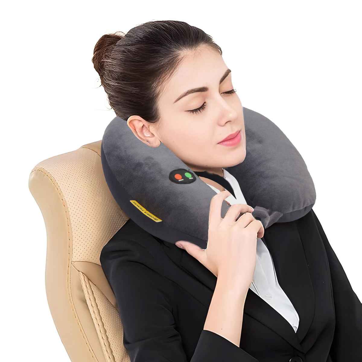 ORKA Unisex Solid Spandex Neck Pillow | Grey - M