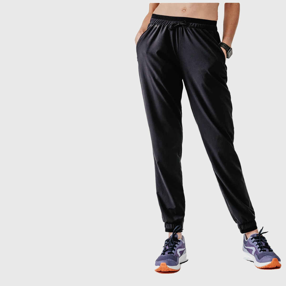 Decathlon | Kalenji WoMen's Back Pocket Running Trackpant - Black - XL